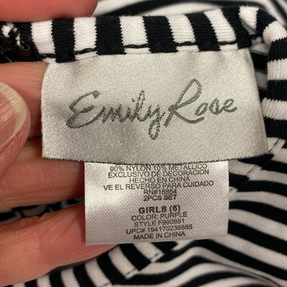 Emily rose day of the dead striped Halloween tutu dress size 6 - Picture 8 of 9